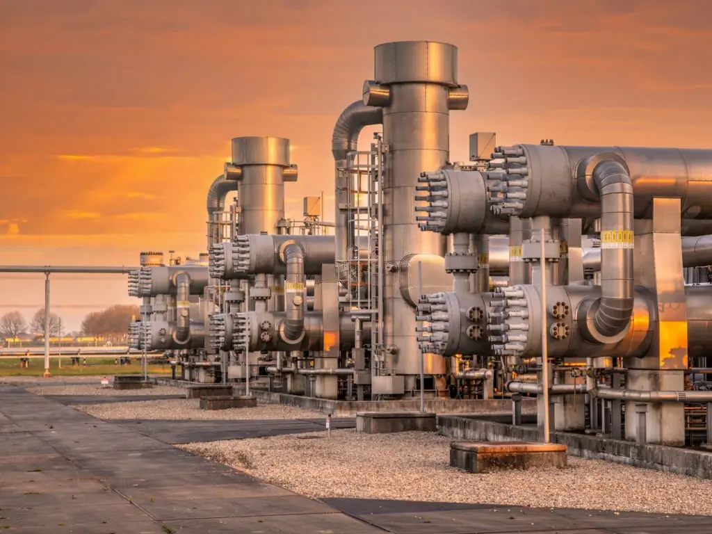 Oil and gas facility showcasing industry operations and technological advancements