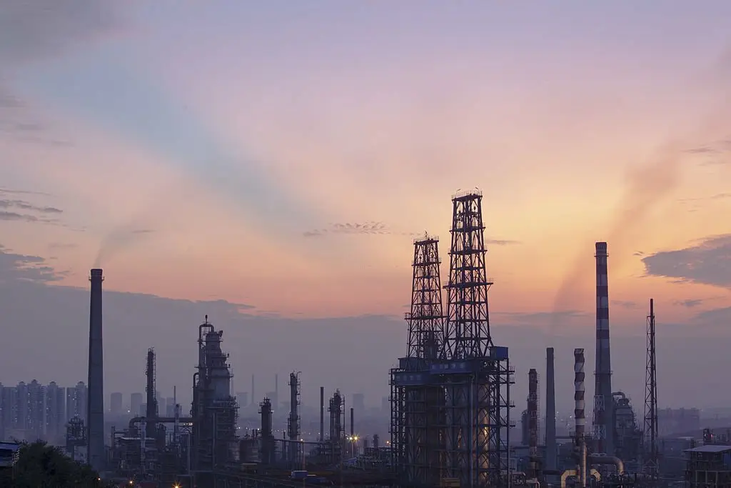 Oil and gas facility operating under COVID-19 safety protocols