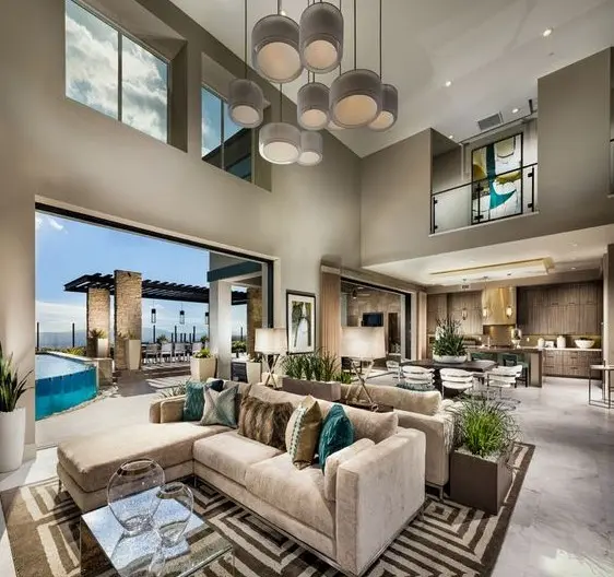 Stylish living room interior with modern décor, illustrating home design and decorating tips.