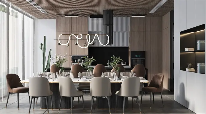 Architects reviewing luxury villa blueprints and 3D models for bespoke design.