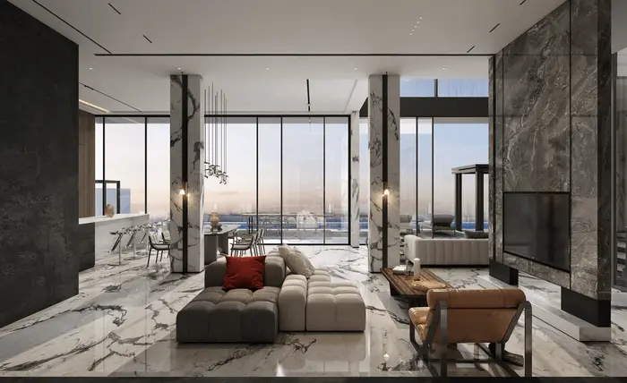 Architects and interior designers planning an opulent, glamorous villa with high-end finishes.