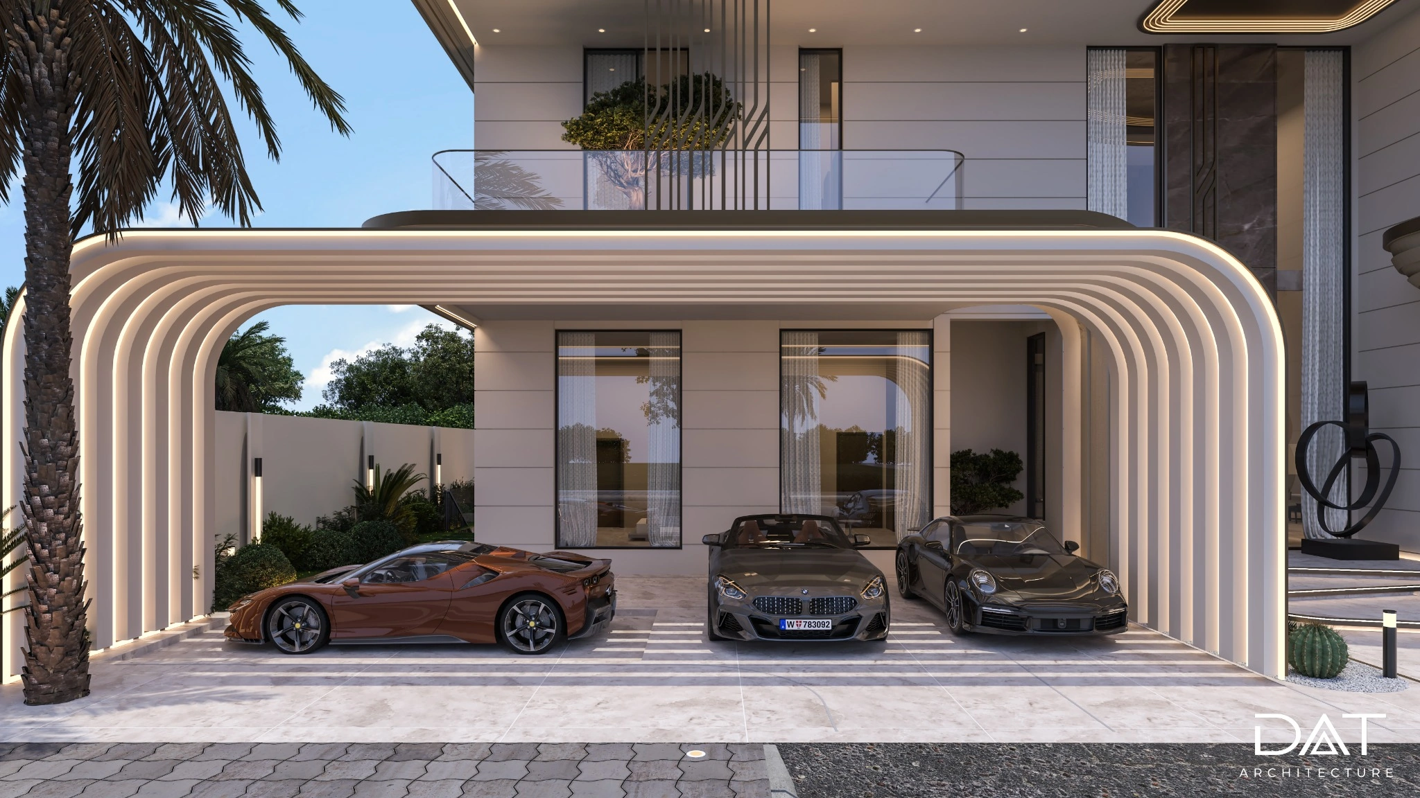 Luxury villa entrance design