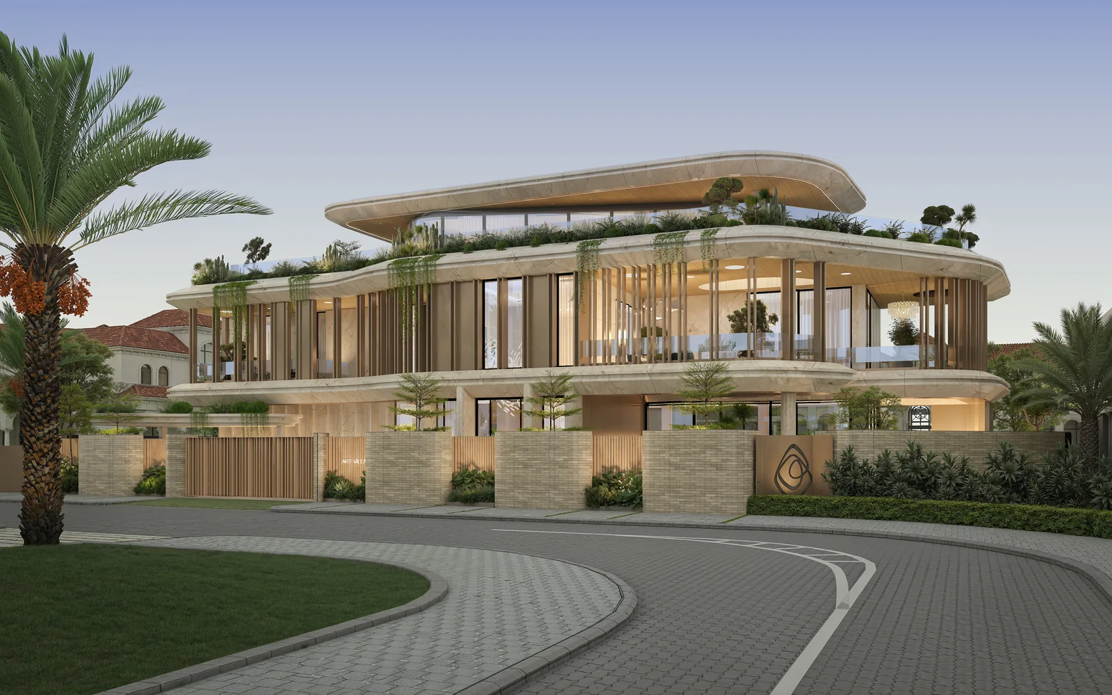 Luxury villa entrance design